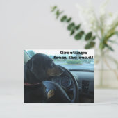 ダックスフント主導の郵便はがき ポストカード (スタンド正面)