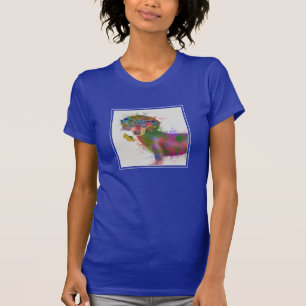 ダックスフント及びガラスの虹のしぶき Tシャツ