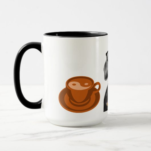 ダックスフント及びコーヒーマグ マグカップ (左)