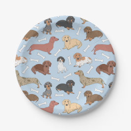 ダックスフント品種パターン ペーパープレート