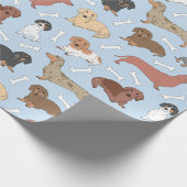 ダックスフント品種パターン ラッピングペーパー (角)