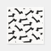 ダックスフント恋人バースデーパーティーかわいい スタンダードカクテルナプキン (正面)