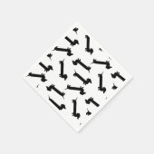 ダックスフント恋人バースデーパーティーかわいい スタンダードカクテルナプキン (角)