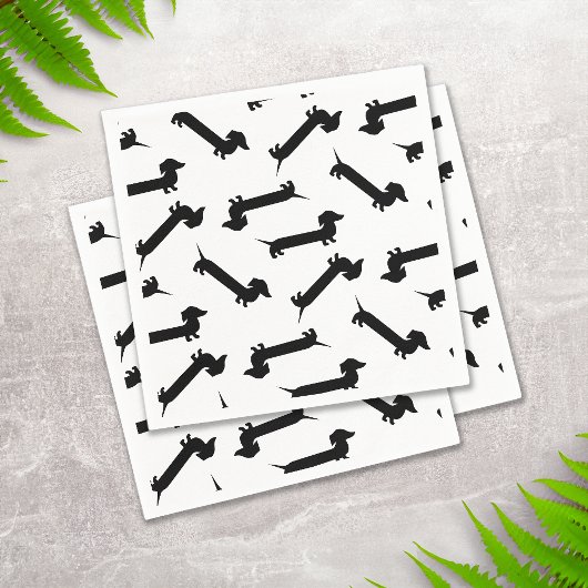 ダックスフント恋人バースデーパーティーかわいい スタンダードカクテルナプキン