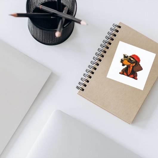 ダックスフント愛好家のためのダックスフントのシール スクエアシール