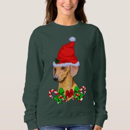 ダックスフント愛好家のクリスマスメリー スウェットシャツ