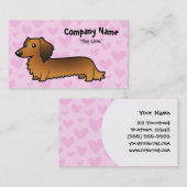 ダックスフント愛(長髪の) 名刺 (正面/裏面)