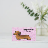 ダックスフント愛(長髪の) 名刺 (スタンド正面)