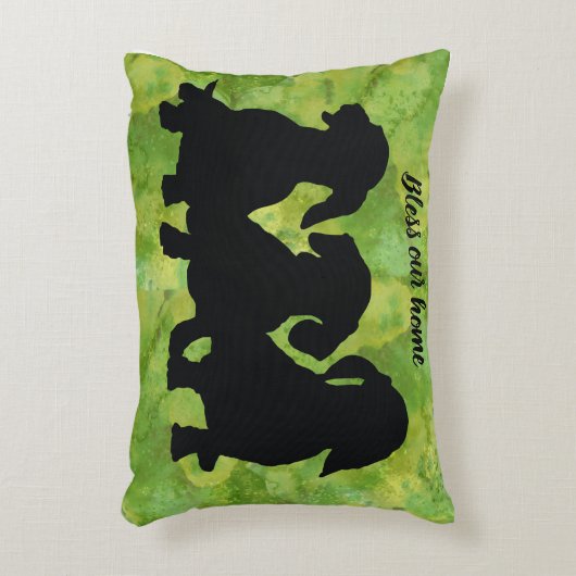 ダックスフント枕シルエットハウス温暖ギフト アクセントクッション (正面(垂直))