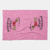 ダックスフント歩くインアウィーナーワンダーランドドキシー  キッチンタオル (横)