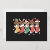 ダックスフント母クリスマスドッグ愛人贈答年始 シーズンカード (正面)