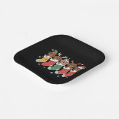 ダックスフント母クリスマスドッグ愛人贈答年始 ペーパープレート (傾斜あり)