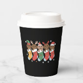 ダックスフント母クリスマスドッグ愛人贈答年始 紙コップ (正面)