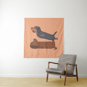 ダックスフント毛布|ダックスフントおもしろいママ|ダックスフント タペストリー (インサイチュ)