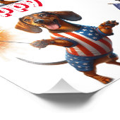 ダックスフント独立記念日 フォトプリント            (角)