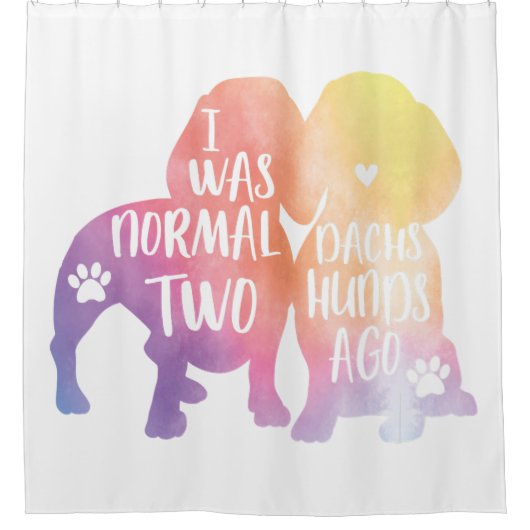 ダックスフント私は2年前普通の可愛いマママプレゼント シャワーカーテン (正面)