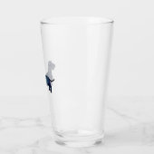 ダックスフント粗塗りシルエット水彩 タンブラーグラス (左)