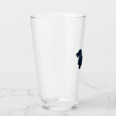 ダックスフント粗塗りシルエット水彩 タンブラーグラス (右)
