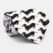 ダックスフント長い犬のタイ ネクタイ (ロール)