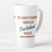 ダックスフント飲みカップまたはマグカップ カフェラテマグ (右アングル)