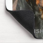 ダックスフント黒いおよび黄褐色の愛w pic マウスパッド (コーナー)