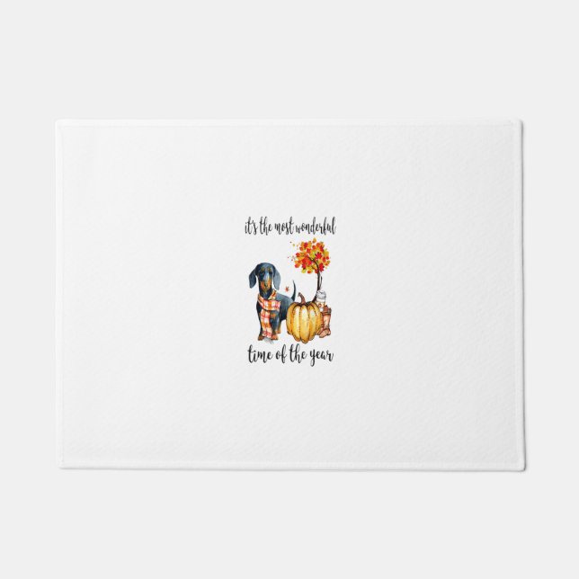 ダックスフント1年の中で最も素晴らしい時期だ ドアマット (正面)