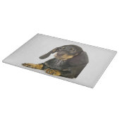 "ダックスフント"のデザインのまな板 カッティングボード (角)