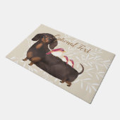 ダックスフント・アンド・バードズ・ファミリー ドアマット (アングル)