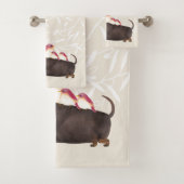 ダックスフント・アンド・バードズ・ファミリー バスタオルセット (インサイチュ)