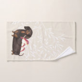 ダックスフント・アンド・バードズ・ファミリー バスタオルセット (ハンドタオル)