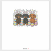 ダックスフント イースターTシャツ シール (シート)
