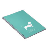 ダックスフント・ウィーナー・ドッグ・パッピー・ノート ノートブック (右側)