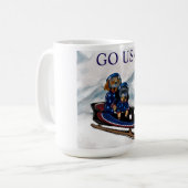 ダックスフント コーヒーマグカップ (正面左)