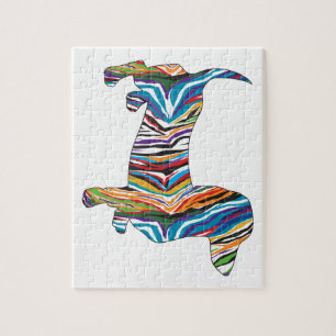 ダックスフント-サイケデリックなZbra Doxie ジグソーパズル