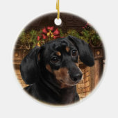 ダックスフント セラミックオーナメント (裏面)
