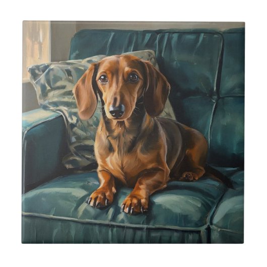 ダックスフント タイル (正面)