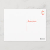 『ダックスフント・パピー・ドッグ・考えるレッド・ハロー・オブ・ユー』 ポストカード (裏面)