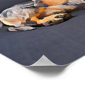 ダックスフント・ブルー・ウォール・ポスター ポスター (角)