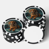 ダックスフント ポーカーチップ (積み重ね)