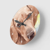ダックスフント ラウンド壁時計 (傾斜)