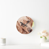 ダックスフント ラウンド壁時計 (ホーム)
