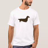 ダックスフント(ロングヘア) Tシャツ (正面)
