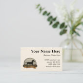 ダックスフント[ワイヤー髪の] 名刺 (スタンド正面)