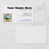 ダックスフント[ワイヤー髪の] 名刺 (正面/裏面)