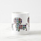 ダックスフント-着色されたコーヒー・マグ コーヒーマグカップ (中央)