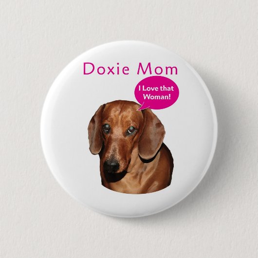 ダックスフント- Doxieの元の巧妙なデザイン 缶バッジ (正面)