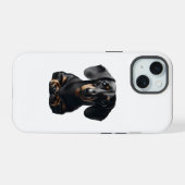 ダックスフント iPhone 15ケース (裏面横)