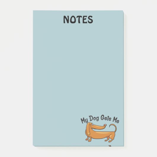 ダックスフンドがくれたPost-it®メモ 4 x 6 ポストイット (正面)