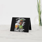 ダックスフンドがアイルランドのビールを飲むまでパーティーは始まらない カード (正面)