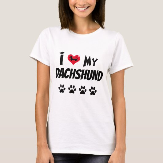 ダックスフンドが大好き Tシャツ (正面)